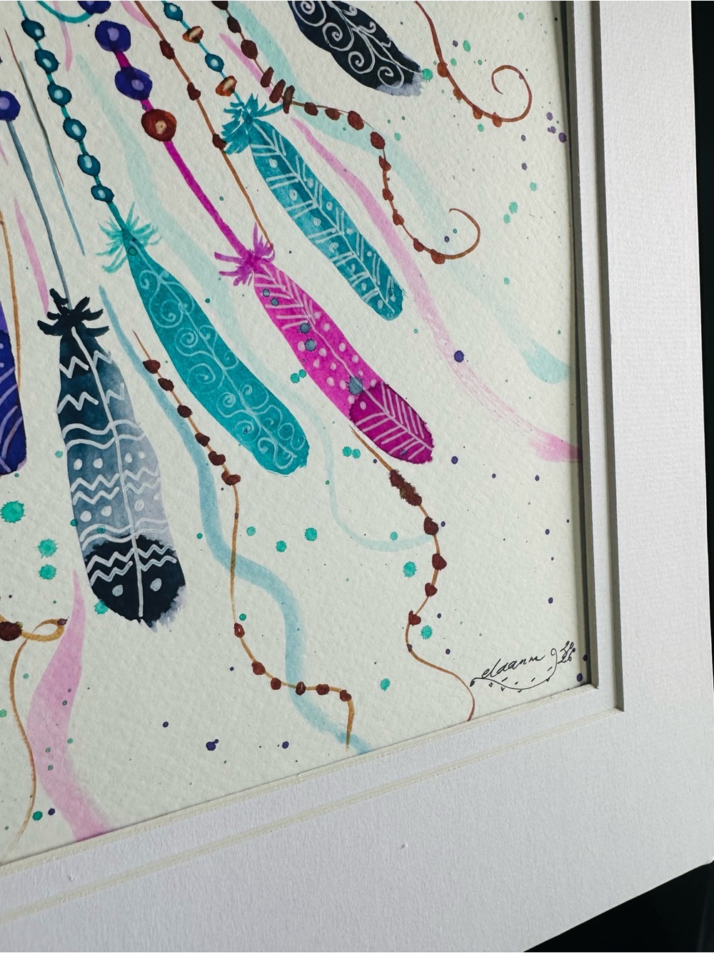 Handmade New Watercolor Painting: Dream Catcher - Picture 5 of 6